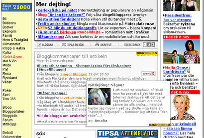 Blog comments on Aftonbladet.se